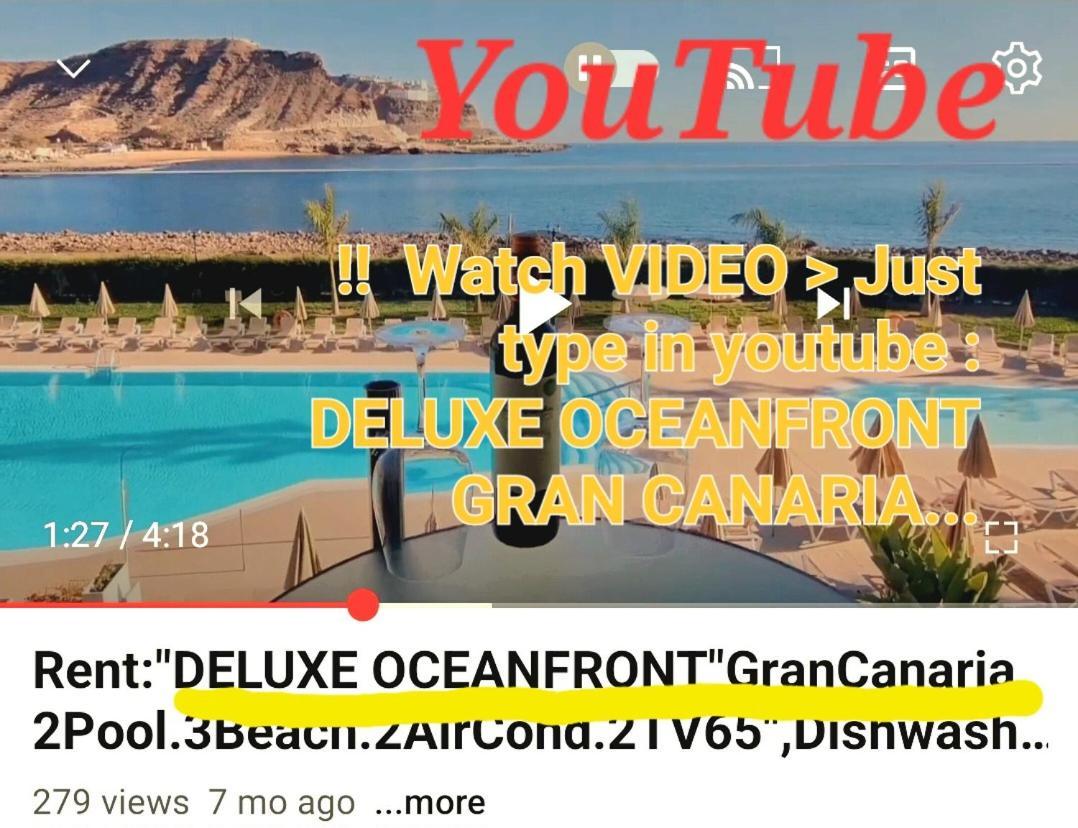 Oceanfront Deluxe-45M,Heated Pools,2Aircondition, 2Tv-65",Dishwasher,600Mb,Lift,Amadores View ! Playa Del Cura  Dış mekan fotoğraf