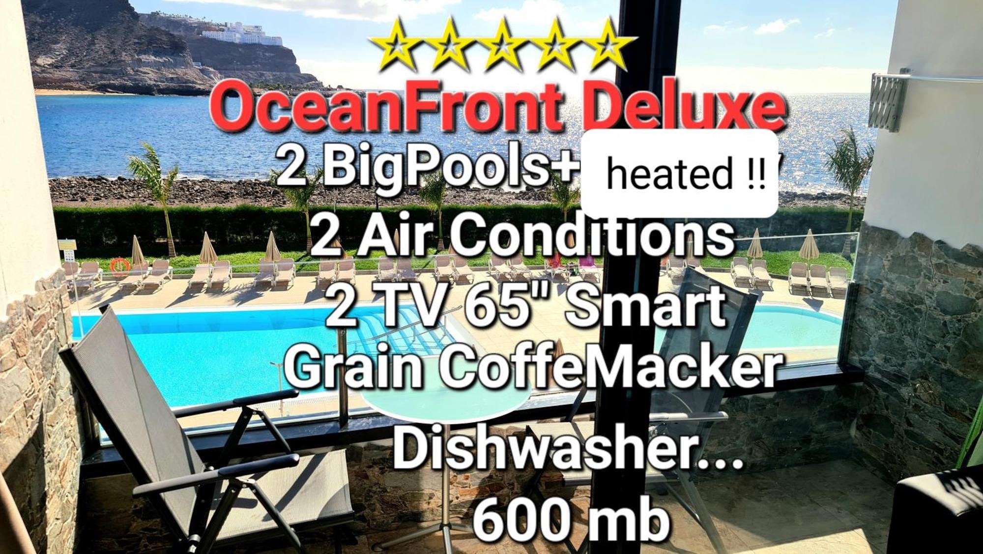 Oceanfront Deluxe-45M,Heated Pools,2Aircondition, 2Tv-65",Dishwasher,600Mb,Lift,Amadores View ! Playa Del Cura  Dış mekan fotoğraf